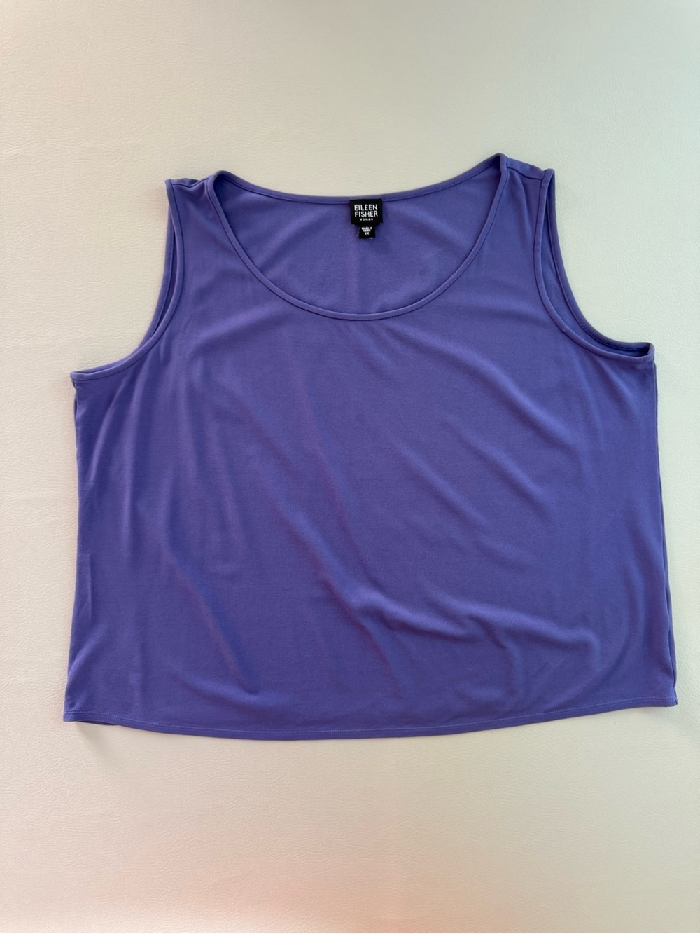 Eileen Fisher Purple Silk Jersey Camisole Tank Top 1X Plus Size - Very Good Con